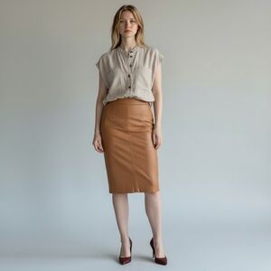 Joie Beige Button-Down Shirt